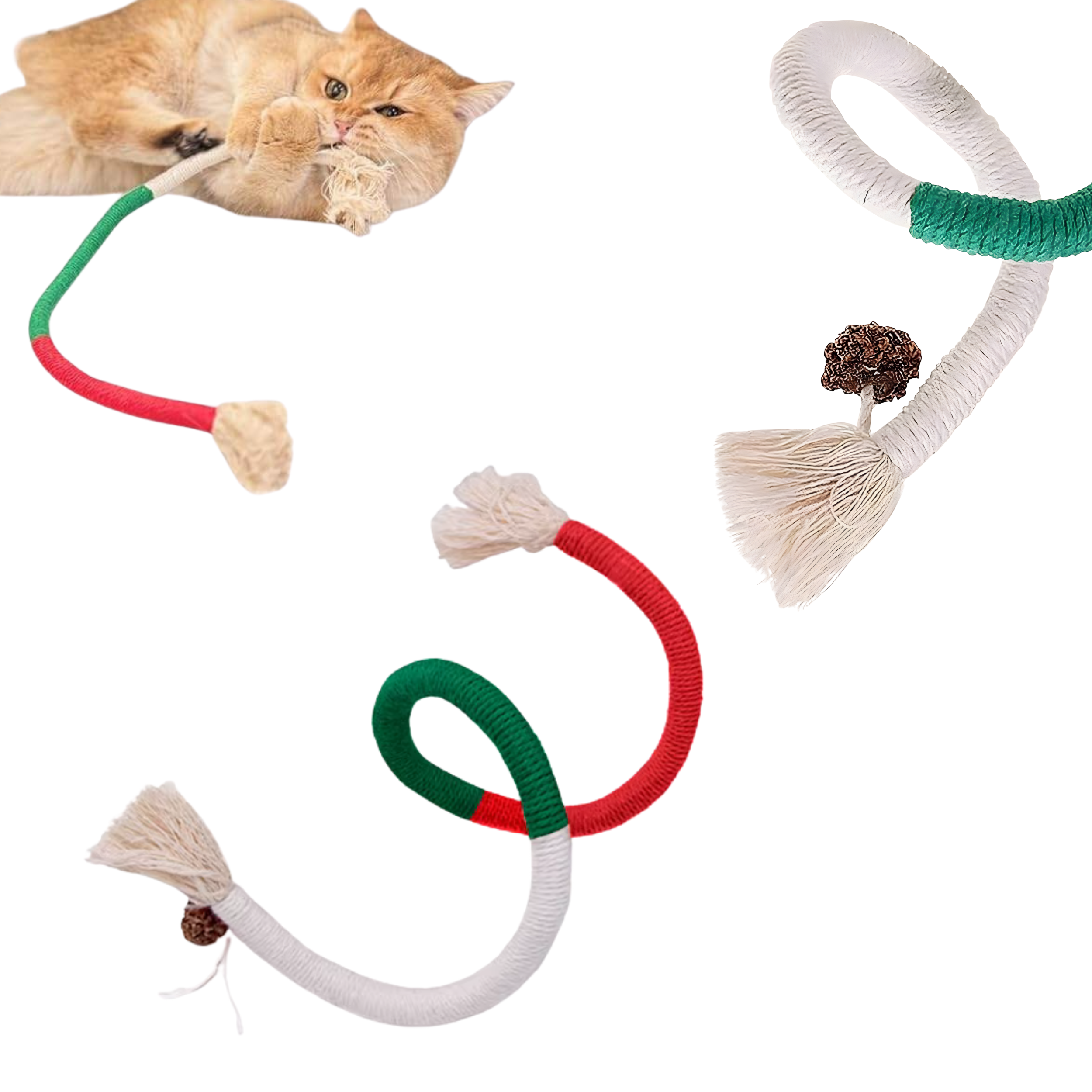 Zabawka dla Kota Sznurek z Kocimiętką - naturalna, ręcznie wykonana